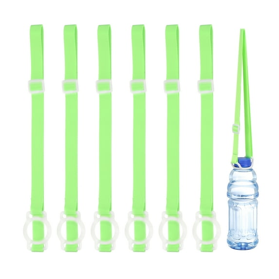 REGALWOVEN Water Bottle Lanyard, Adjustable Holder Shoulder Strap with Ring Buckle Clips for Hiking Walking Outdoor Fluorescent Green 3.5cm