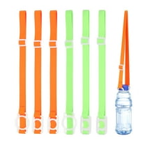 REGALWOVEN Water Bottle Lanyard, Adjustable Holder Strap for Hiking, Walking, Outdoor Activities Orange/Fluorescent Green