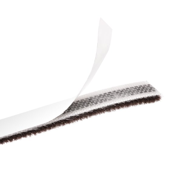 REGALWOVEN Weather Stripping Brush Self-Adhesive Seal Weatherstrip Sweep Brush for Door Window Brown 10ft x 0.35" x 0.2"