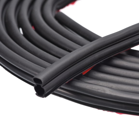 REGALWOVEN Weather Stripping Door Seal Strip, Self Adhesive Rubber Seal Strip for Window and Door Black 6 Meters x 10mm x 10mm