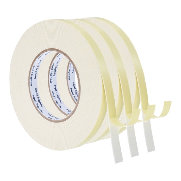 REGALWOVEN Weather Stripping Seal EVA Foam Tape Self Adhesive Strip, for Door Window Insulation 12mmx1.5mmx10m 3Pcs