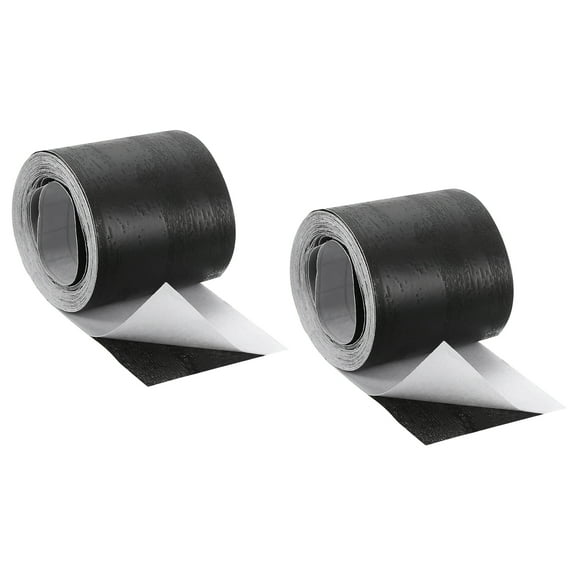 REGALWOVEN Wood Grain Tape, Realistic Textured Repair Tape for Floor Wall Door Table Black 1.97" x 16ft