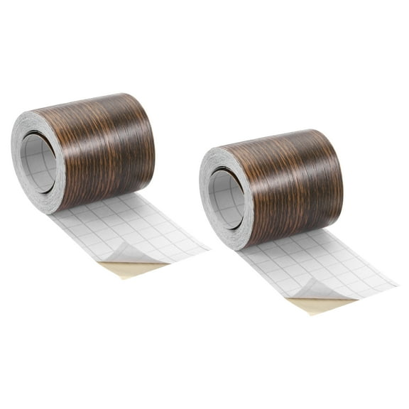 REGALWOVEN Wood Grain Tape, Realistic Textured Repair Tape for Floor Wall Door Table Brown 2.36 in 312.000 in