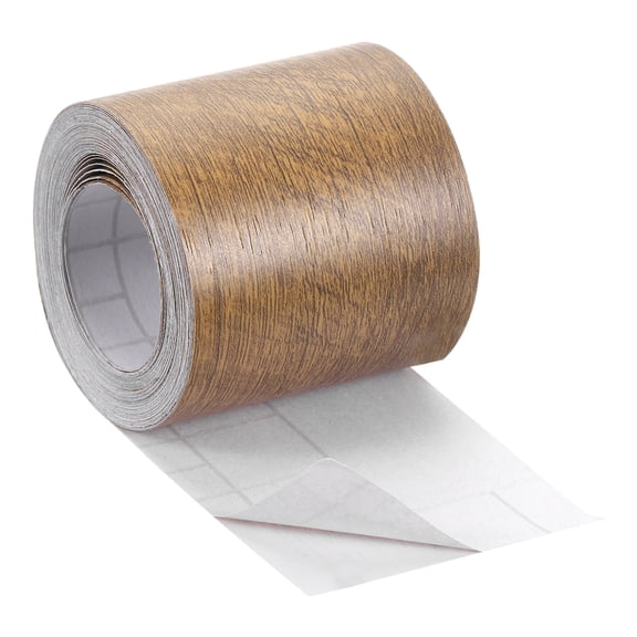 REGALWOVEN Wood Grain Tape, Realistic Textured Repair Tape for Floor Wall Doors Table Cabinets Coffee Color 312.000 in