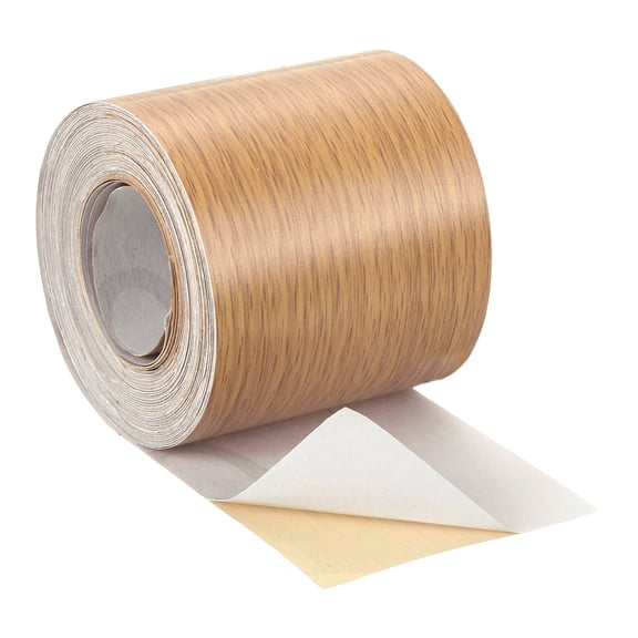 REGALWOVEN Wood Grain Tape, Realistic Textured Repair Tape for Floor Wall Doors Table Cabinets Orange 588.000 in