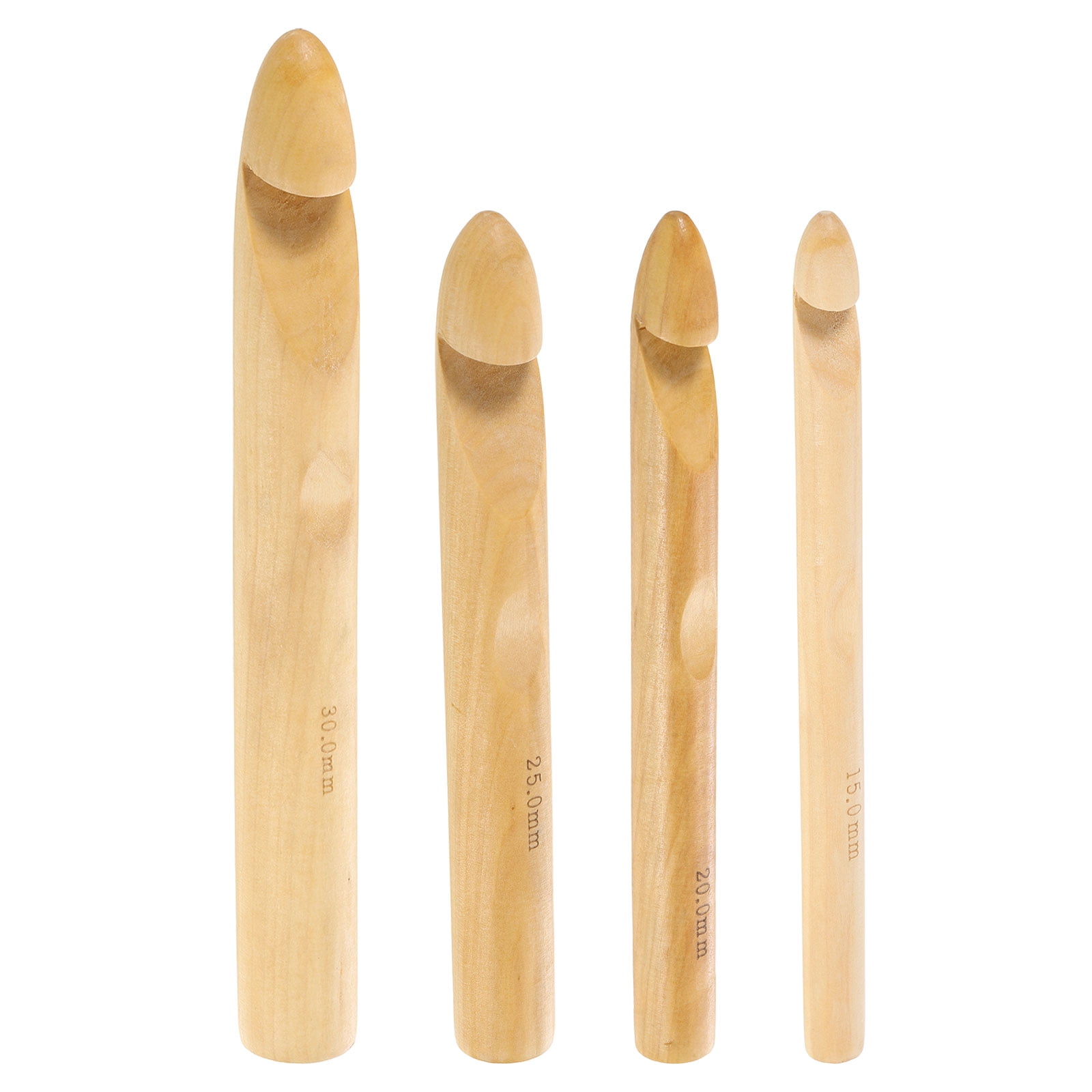 REGALWOVEN Wood Huge Crochet Hook 15mm 20mm 25mm 30mm Big Wooden Bamboo Crochet Hooks Set