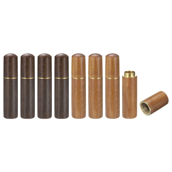 REGALWOVEN Wooden Sewing Needle Storage Holder Set, 8Pcs Portable Embroidery Needle Pin Case
