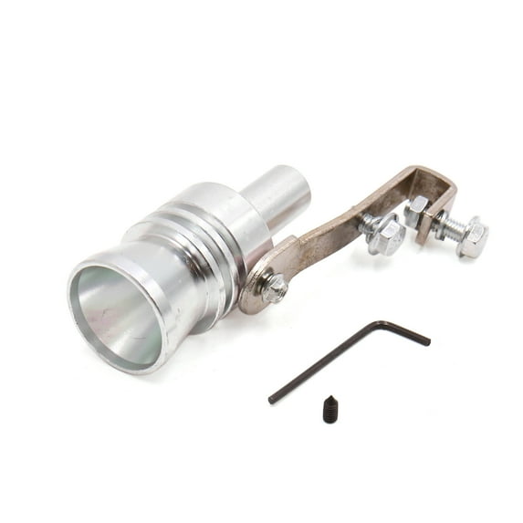 REGALWOVEN XL Turbo Sound Whistle Muffler Exhaust Pipe Whistler for Car Vehicle Silver Tone