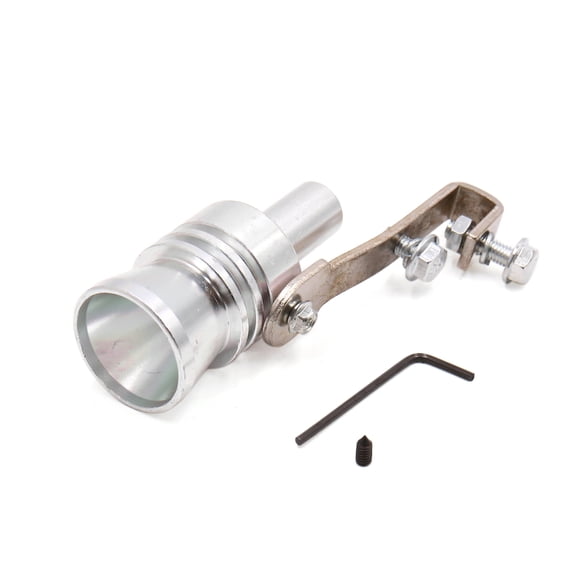 REGALWOVEN XL Turbo Sound Whistle Muffler Exhaust Pipe Whistler for Car Vehicle Silver Tone