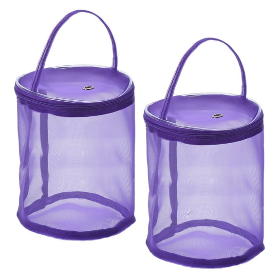 REGALWOVEN Yarn Storage Bag, Portable Crochet Knitting Bag Case Skein Ball Holder Purple