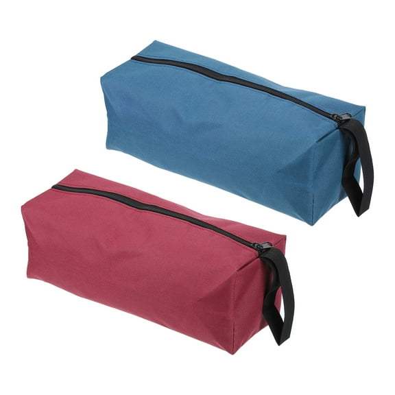 REGALWOVEN Zipper Tool Pouch, Pack Multipurpose Tool Bag Waterproof Tote Blue Red 12"