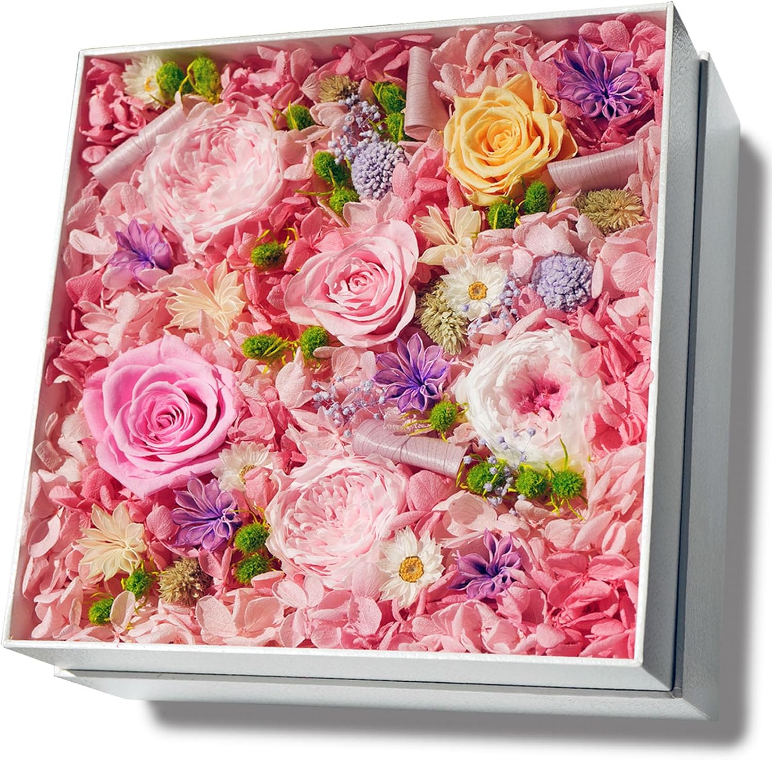 REGENT LIFE Forever Rose Bouquet in a Box, Real Preserved Flower Gifts for Women Girlfriend Wife Her on Valentine's Day Birthday Anniversary, Eternal Love to Mom on Mother's Day (8.2'', Pink)
