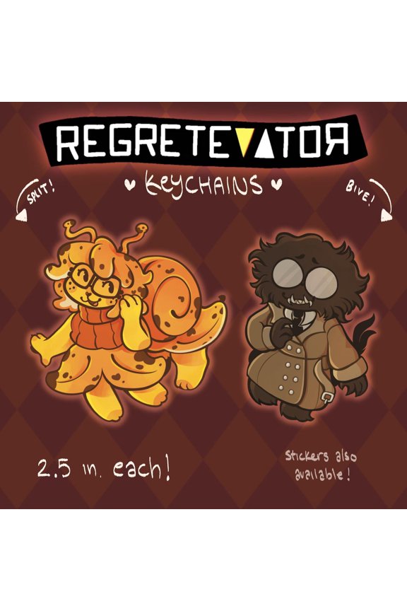 REGRETEVATOR Split + Bive Keychains! [RESTOCK] (1 keychain)