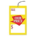 thumbnail image 1 of REGULAR PRICE - OUR PRICE Tags, 3.75" x 2.25", Yellow & Red, 12 pt. Stock - Pack of 25 Tags, 1 of 1