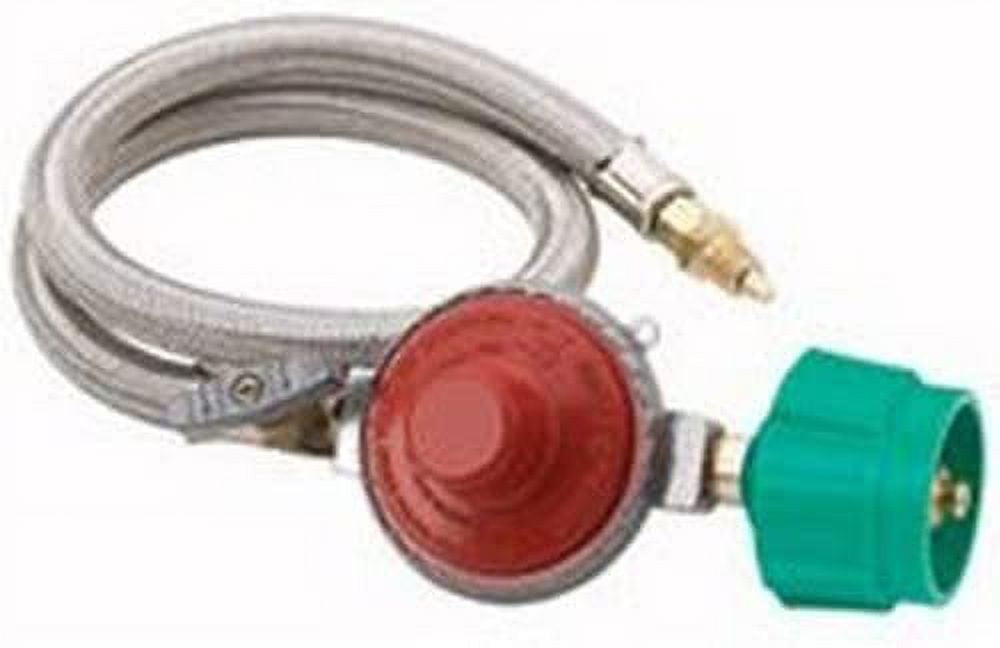 Bayou Classic 48" Stainless Steel Gas Line Hose and Regulator