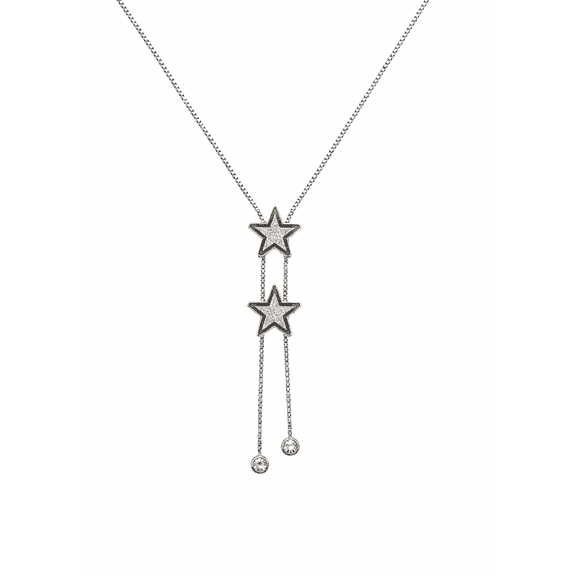 REGVO Double Star Pendant  Trendy Star Design Necklace Charm for women