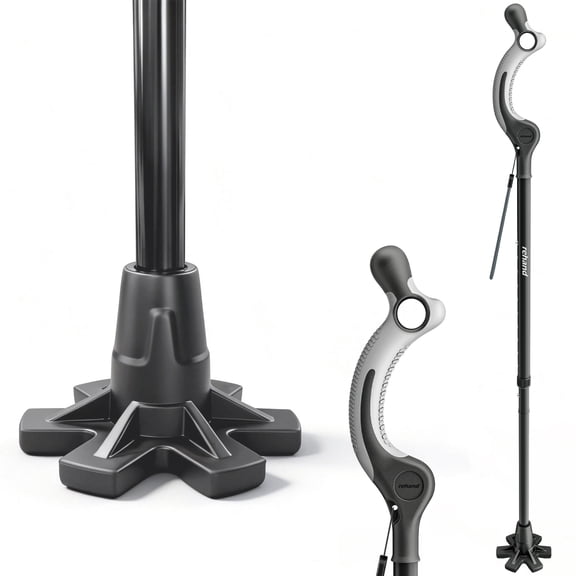 REHAND Posture Walking Cane,Upright Self-Standing Folding Cane for Women & Men