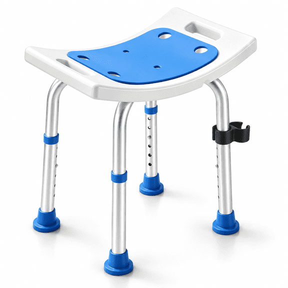 REHAND Shower Chair 400 lb, Height Adjustable Shower Stool with Anti-Slip Feet, Bath Seat for Seniors & Elderly
