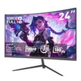 thumbnail image 1 of REHISK 24-Inch Curved Gaming Monitor 180Hzms Full HD 1920x1080 with HDMI、DP、USB-A、3.5MM Audio Port, 1 of 12