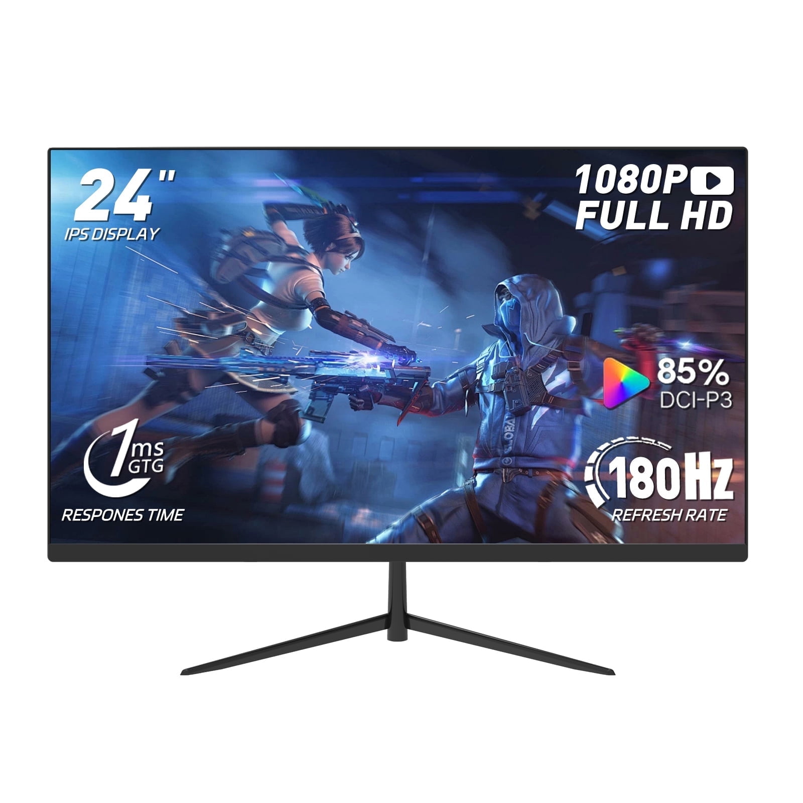 REHISK Computer Monitor 23.8" 1080p FHD 100Hz IPS Anti-glare Computer Display gaming monitor