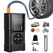 REHOTTOP Air Pump for Car Tires 160 PSI, Tire Inflator Portable Air Compressor with LED Light for Car, Motorcycle, Bike and Ball