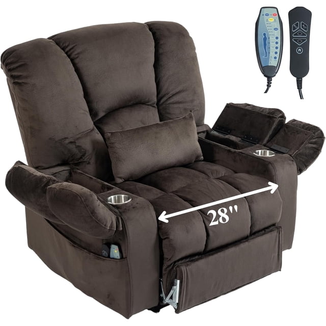 REHOUSING Adult Chenille Big and Tall Power Lift and Heat Massage ...