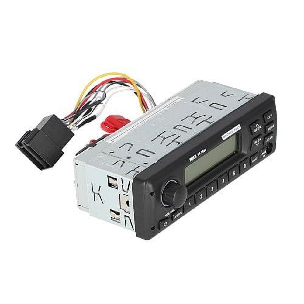 REI Radio ST-1000 AM/FM/WB/AUX Stereo Radio w/ISO Connector - Walmart.com
