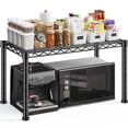 thumbnail image 1 of REIBII 1-Tier Adjustable Wire Shelving Unit Metal Storage Rack Steel Organizer Shelf for Kitchen,Pantry,Bathroom,Laundry & Desktop,27.5"Wx11.8"Dx15.8"H,Black, 1 of 10