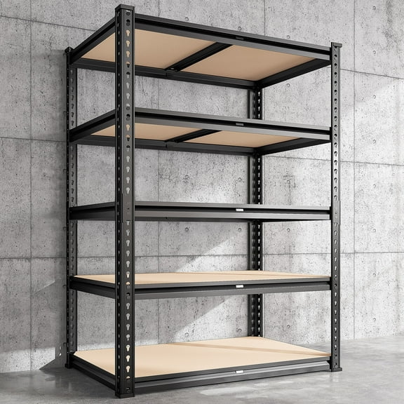REIBII 2000LBS Garage Shelving 5-Shelf Boltless Storage Shelf Unit, Holds up to 400 lb Per Shelf