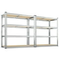 thumbnail image 1 of REIBII 2000LBS Storage Shelves Heavy Duty Metal Shelves for Storage Adjustable Garage Shelves,40"W X 20"D X 60"H,2 Pack,Galvanized, 1 of 7