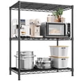 thumbnail image 1 of REIBII 3 Tier Wire Shelving Unit,24"W Adjustable Metal Storage Rack,Multipurpose Shelf for Kitchen,Laundry,Bathroom,Black, 1 of 8