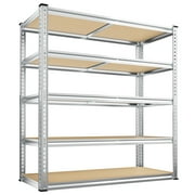REIBII 3000LBS Garage Shelving Unit Heavy Duty Storage Shelves 5-Tier Metal Shelves，72"H x 40"W x 20"D，Galvanized