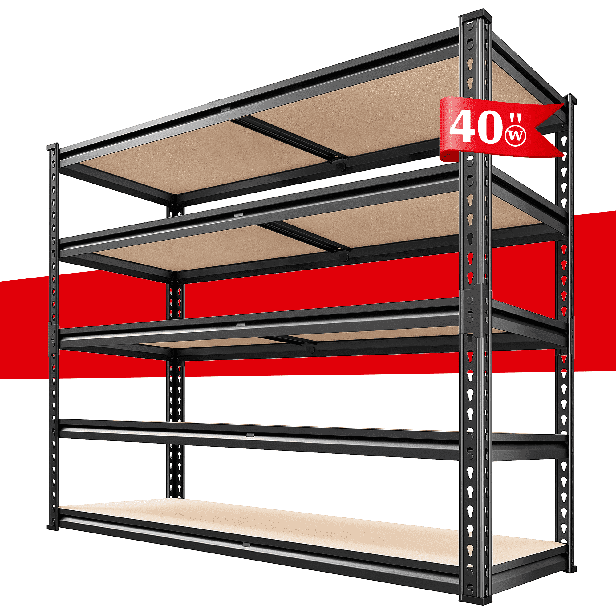 REIBII 3000LBS Garage Shelving Unit Heavy Duty Storage Shelves 5-Tier Metal Shelves for Pantry Industrial Shelf - Walmart.com