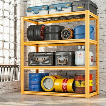 REIBII 40" W Garage Shelving Heavy Duty Garage Storage Shelves Load 2200LBS Adjustable Metal Shelving Unit Industrial Rack for Pantry Basement