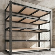 REIBII 48.2"W Garage Storage Shelves 2600LBS Heavy Duty Metal Shelving Adjustable Industrial Shelves