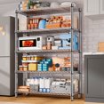 thumbnail image 1 of REIBII 5-Tier Storage Shelves Wire Shelving Unit Loads 1200lbs,35.5"Wx71"Hx14"D Heavy Duty Adjustable Storage Rack for Garage,Pantry Shelf,Kitchen Shelving,Chrome, 1 of 8