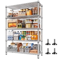 REIBII 5-Tier Heavy Duty Metal Wire Shelving Unit,1000lbs Capacity,45 ...
