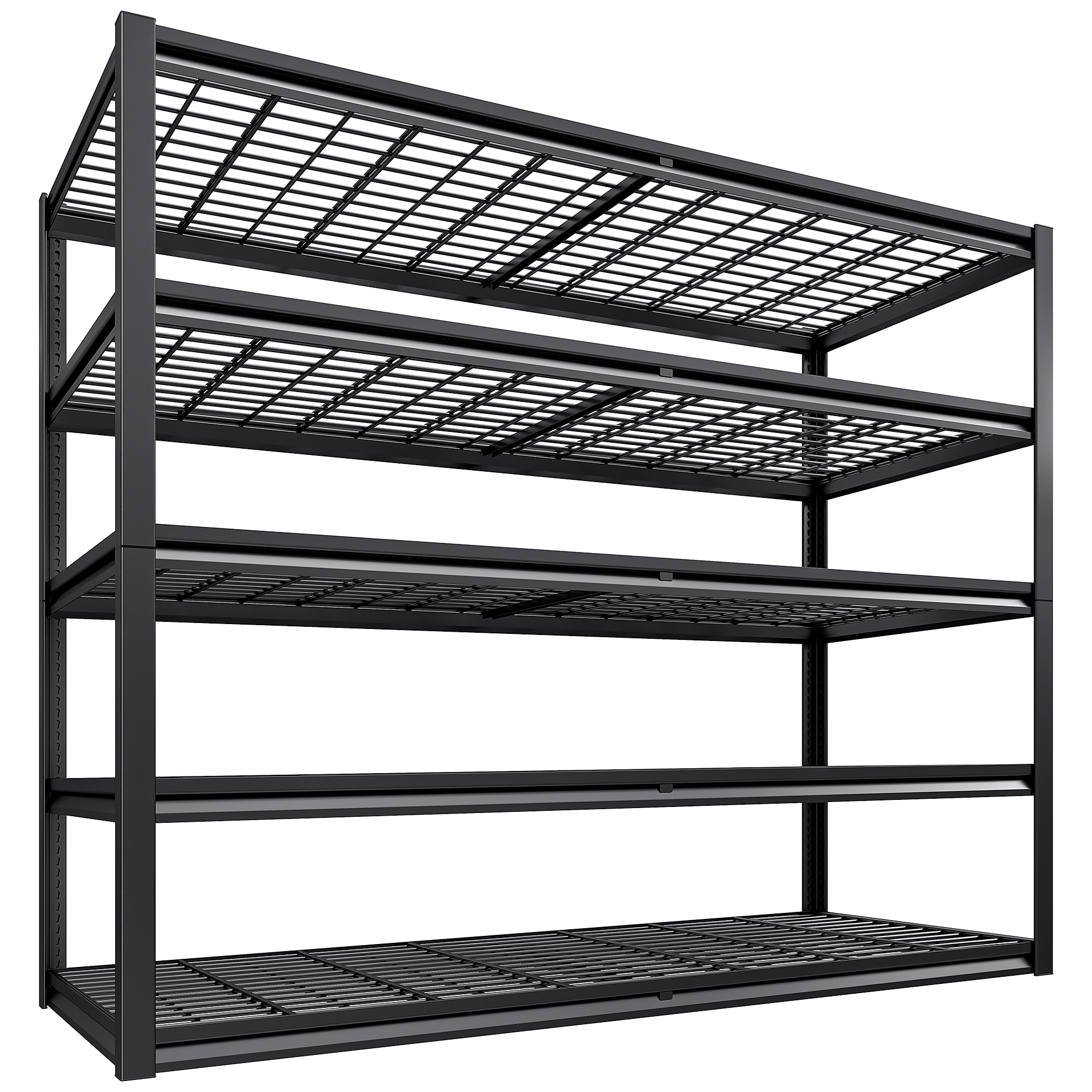 REIBII 55" W Wire Shelving Garage Shelves Heavy Duty 3500lbs Adjustable 5Tier Storage Rack