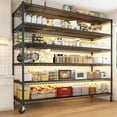 thumbnail image 1 of REIBII 60''W x 82.6''H Steel Heavy Duty Wire Shelving Unit with Wheels, Adjustable 6-Tier Commercial Metal Storage Shelves (2PCS), 3500LBS Weight Capacity, 1 of 9