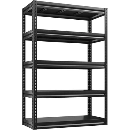 REIBII 72" Garage Shelving , Garage Storage Shelves 2050LBS Heavy Duty Shelving, Adjustable 5-Tier Metal Shelves for Storage, Garage Shelves, Basement Shelving Utility Shelf Rack, 72"H*31.5"W*16.5"D