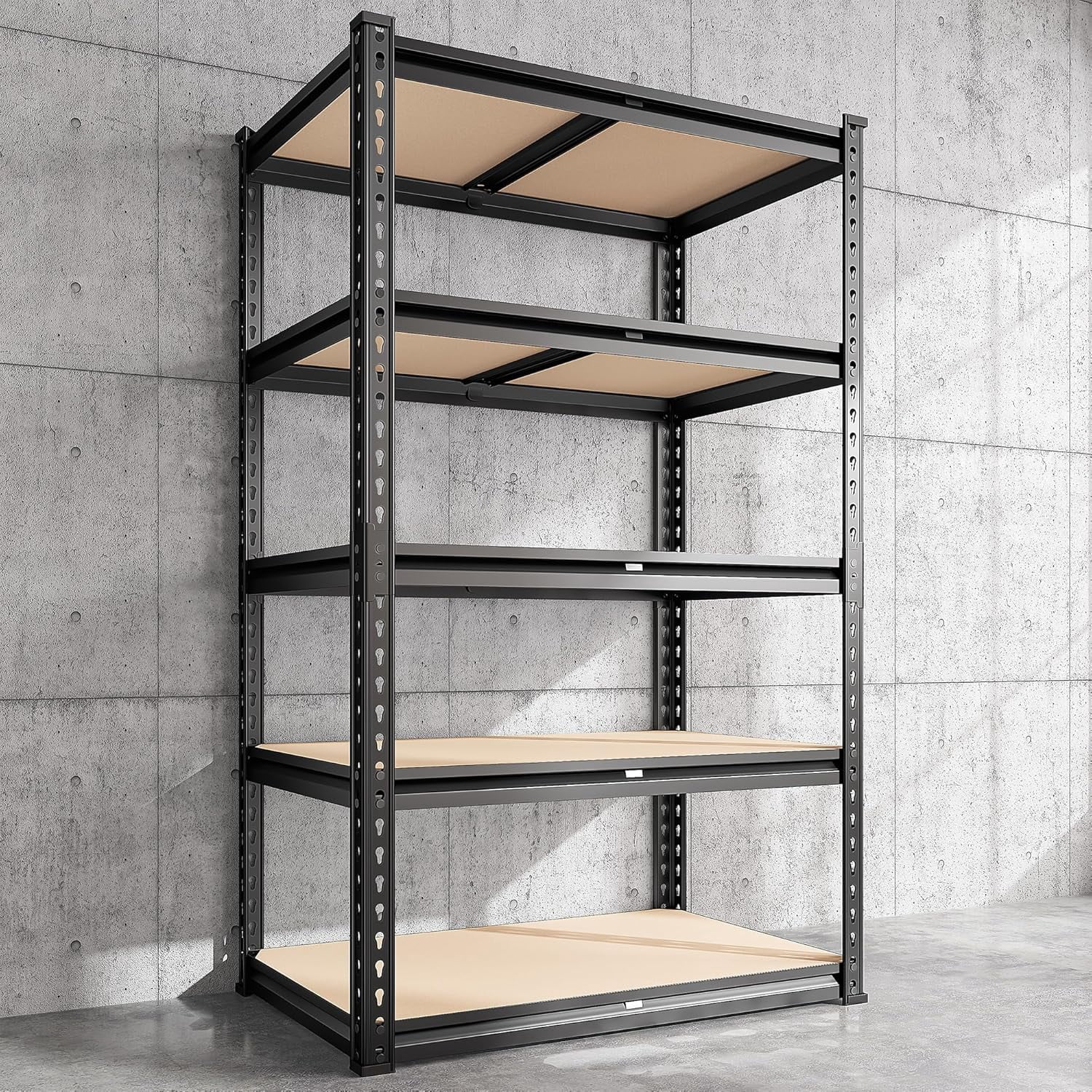 REIBII Garage Shelving 2000LBS Storage Shelves Heavy Duty Shelving 5 ...