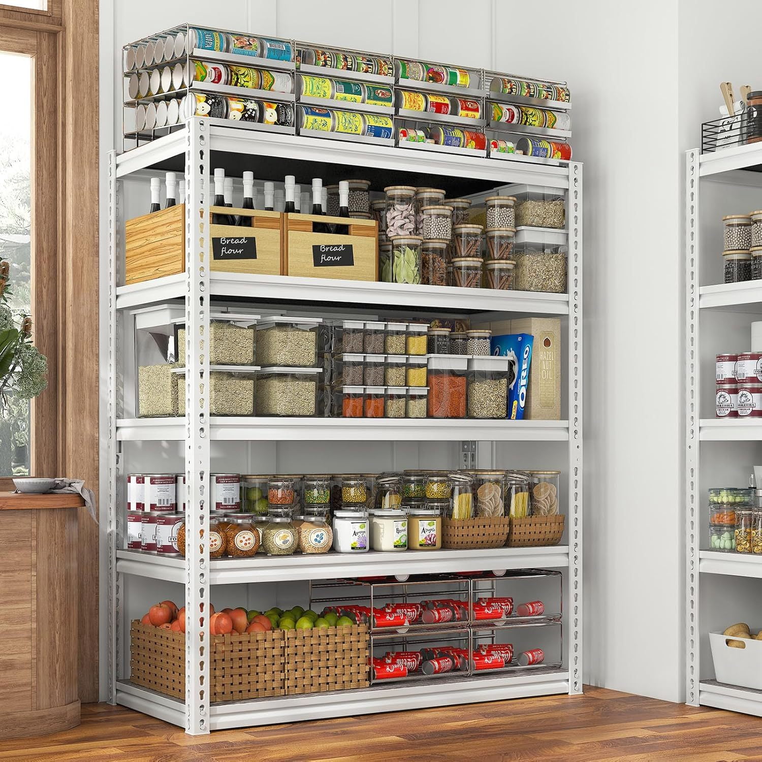 REIBII Garage Shelving Load 2500LBS Wide Storage Shelves Adjustable