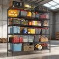 thumbnail image 1 of REIBII Heavy Duty Metal Shelving 6-Tier,55.5"W x 83"H Adjustable Wire Rack,3840lbs Large Capacity for Garage Storage, 1 of 10