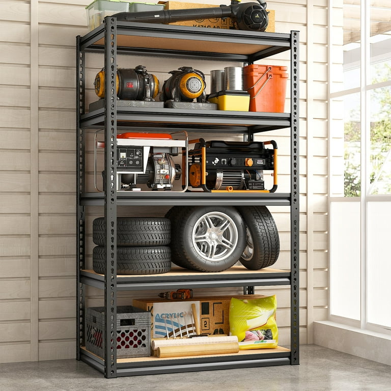 REIBII 72 H Storage Shelves Units 5 Tier Garage Shelves Heavy Duty 2000LBS 35.5 W x 15.8 D