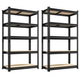 thumbnail image 1 of REIBII Storage Shelves Unit 5 Tier Adjustable Metal Shelving for Garage,12"D x 28"W x 60"H, 2-Pack, 1 of 9