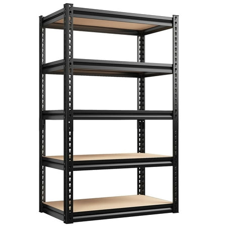 REIBII Storage Shelves Unit 5 Tier Adjustable Metal Shelving for Garage,12"D x 28"W x 60"H