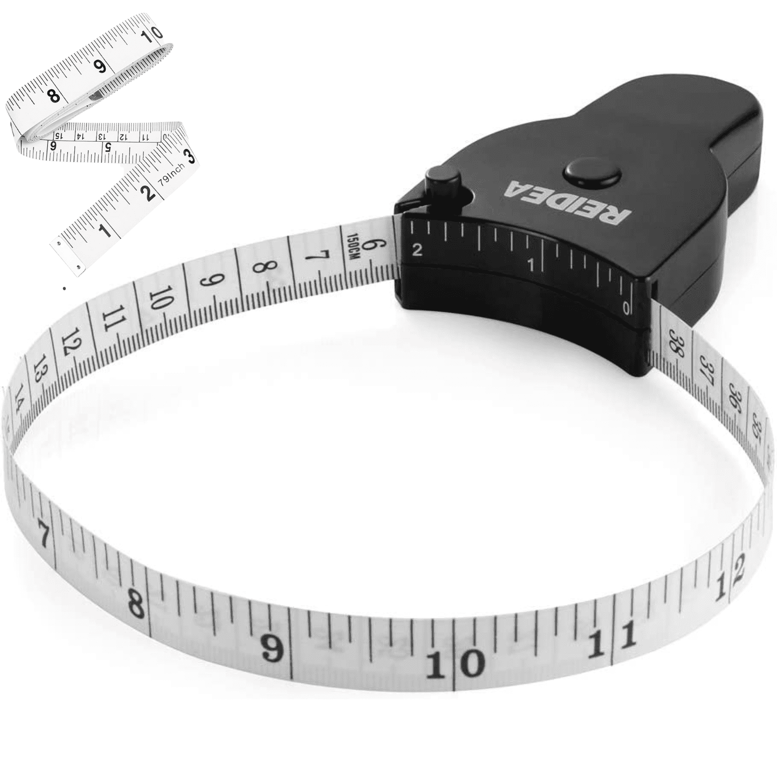 REIDEA Body Measure Tape 60in (150cm), Lock Pin and PushButton Retract, Ergnomic and Portable