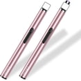 thumbnail image 1 of REIDEA S4 Lighter 2 Pack Electronic Candle Lighter Arc Windproof Flameless USB Rechargeable Lighter with Safe Button, Rose Gold, 1 of 5