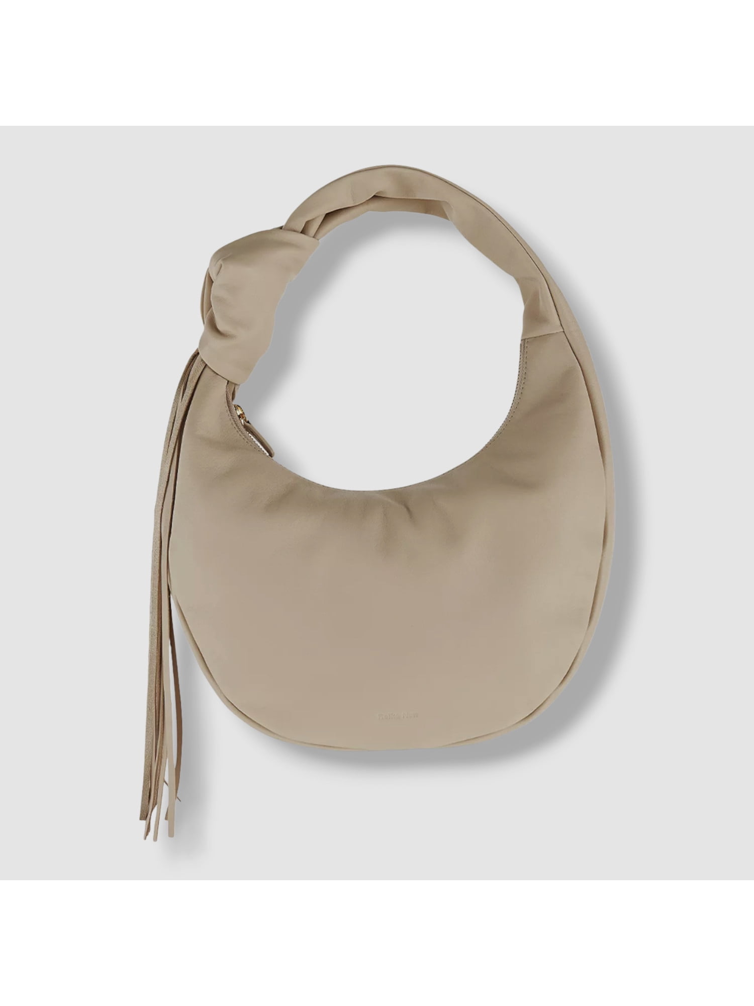 REIKE NEN Women s Ivory Solid Suede Fringed Single Strap Shoulder Bag Walmart