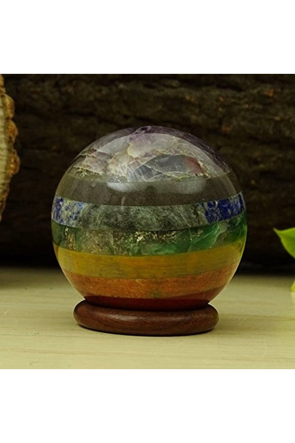 By Conchshell Handmade Reiki Sphere Ball Natural Gemstone Healing Crystal Aura Balancing Gift